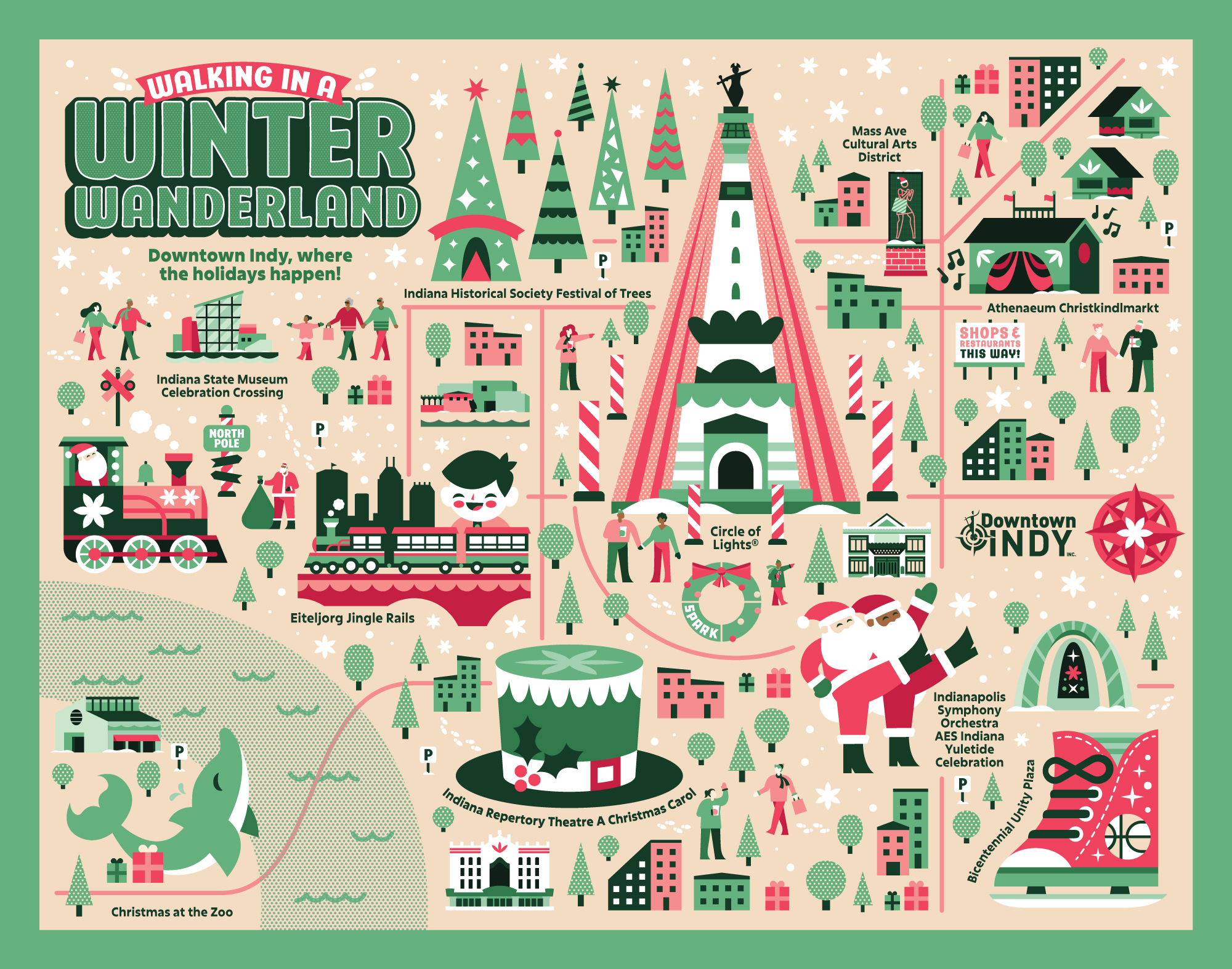 downtown indy winter wanderland map